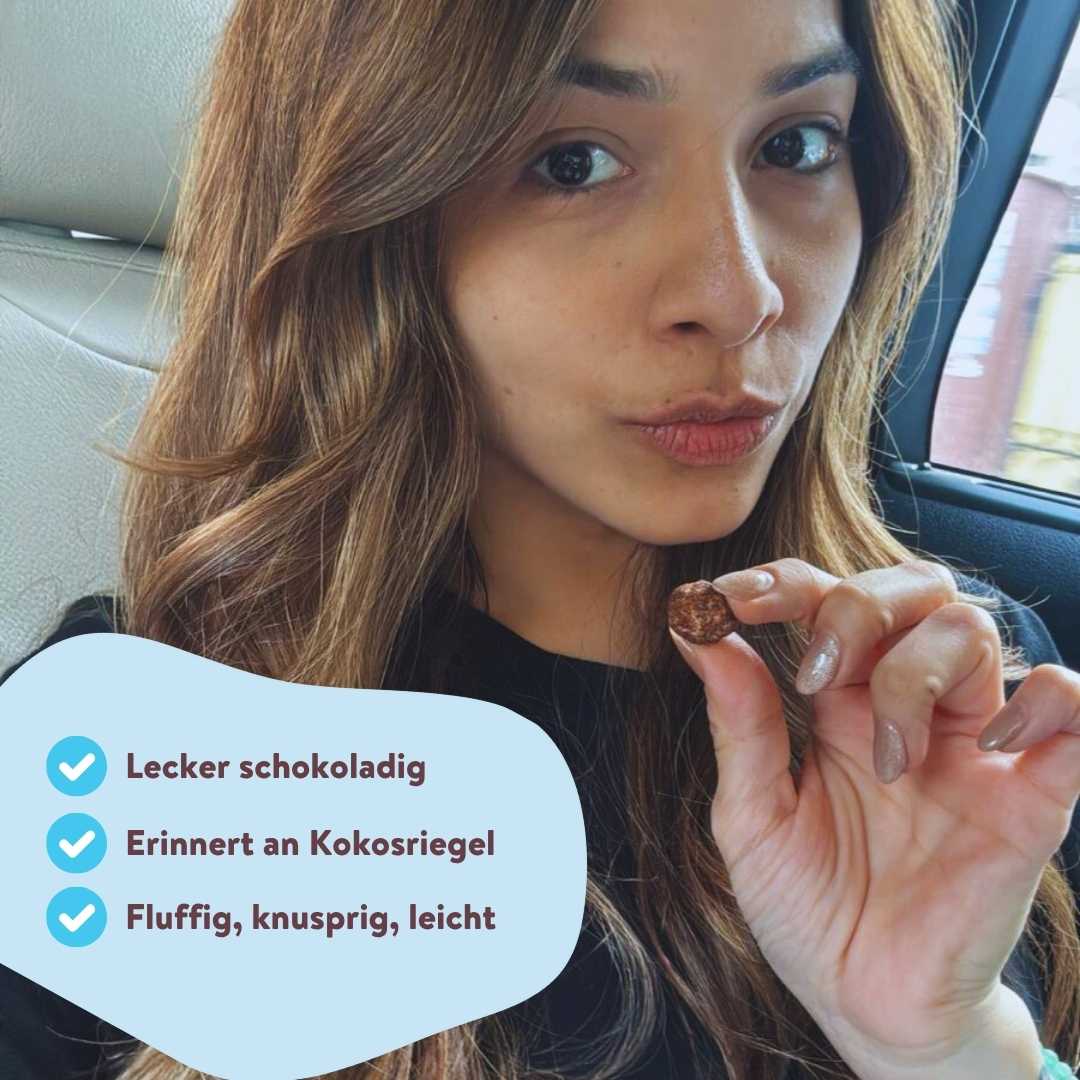 Bild mit Highlights zu Coconut & Cacao Water Lily Pops